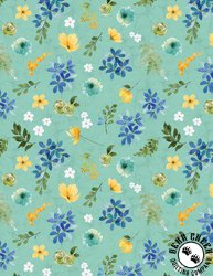 Wilmington Prints Sunlit Serenade Large Floral Teal Wilmington Prints Sunlit Serenade Large Floral Teal