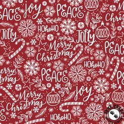P&B Textiles Christmas Miniatures III Holiday Doodle Red P&B Textiles Christmas Miniatures III Holiday Doodle Red