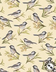 Wilmington Prints Chickadee Charm Birds All Over Cream Wilmington Prints Chickadee Charm Birds All Over Cream