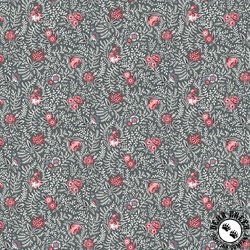 Clothworks Audrey Packed Floral Dark Gray