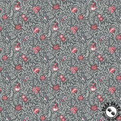 Clothworks Audrey Packed Floral Dark Gray Clothworks Audrey Packed Floral Dark Gray