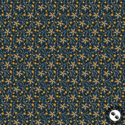 Windham Fabrics Circa Sharp Cheddar Bloom Burst Indigo