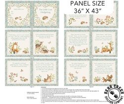 Northcott Woodland Heart Book Panel Cream/Multi Northcott Woodland Heart Book Panel Cream/Multi