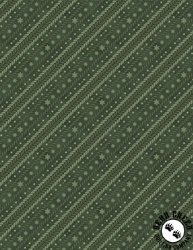 Wilmington Prints Woodland Snowmen Ticking Stripe Green Wilmington Prints Woodland Snowmen Ticking Stripe Green