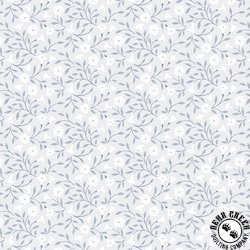 Lewis and Irene Fabrics Evenfall Moonflower Pale Grey