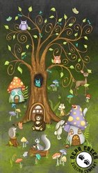 Windham Fabrics Enchanted Woods Panel Windham Fabrics Enchanted Woods Panel