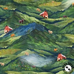 Windham Fabrics Highland Hooves Little Hoof Hills Pasture Windham Fabrics Highland Hooves Little Hoof Hills Pasture