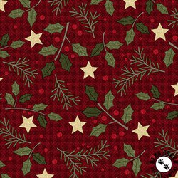 Maywood Studio Holly Jolly Flannel Holly Red