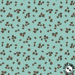 Clothworks Perfect Blend Coffee Beans Turquoise