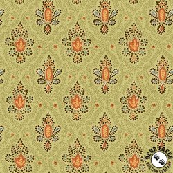 Andover Fabrics Autumn Woods Cornucopia Green Moss
