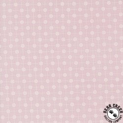 Moda Cottage Charm Pixie Dots Flower Grid Fading Rose