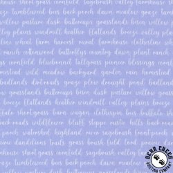 Moda Pastel Prairie Words Sky Moda Pastel Prairie Words Sky