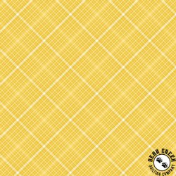 Benartex All About Daisies Tartan Plaid Lemon