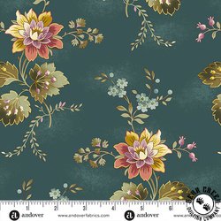 Andover Fabrics Dahlia 108 Inch Wide Backing Fabric Cardinal Flower Dusk