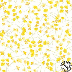 Benartex Delightful Daisies Daisy Dreams White