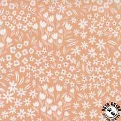Moda Blossoms and Blooms Small Flowers Peach