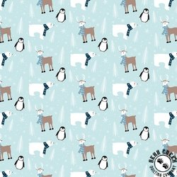 Riley Blake Designs Winter Magic Main Aqua Riley Blake Designs Winter Magic Main Aqua