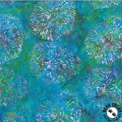 Hoffman Fabrics Jelly Fish Batiks Anemone Blue Hawaiian