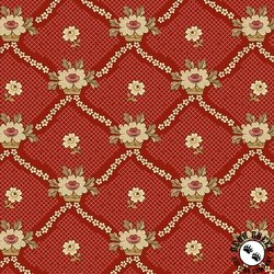 Andover Fabrics Always and Forever Lattice Baskets Crimson