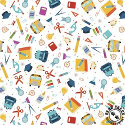 P&B Textiles Love Teach Inspire School Supplies White