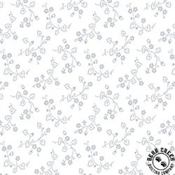 Henry Glass Quilters Flour VI Vines White on White