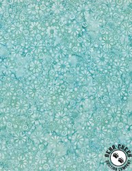 Wilmington Prints Candy Crush Batiks Dotted Daisies Aqua