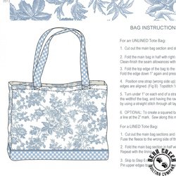 Marcus Fabrics Trendy Toile Canvas Tote Bag Panel