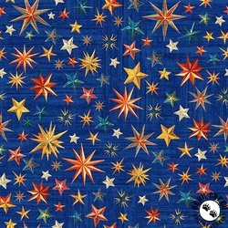 QT Fabrics Yippie Ki Yay! Stars Royal QT Fabrics Yippie Ki Yay! Stars Royal