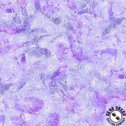 P&B Textiles Painted Sea Linear Bursts Light Violet