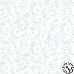 Henry Glass Quilter's Flour V Swirly Bouquets White on White