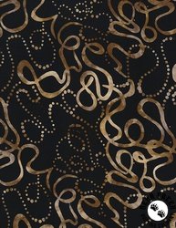Wilmington Prints Granite Bay Batik Loops and Dots Black
