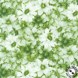 Robert Kaufman Fabrics Flowerhouse Softly Packed Flowers Green