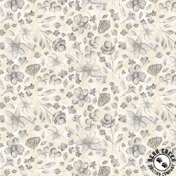 Clothworks Night Whispers Floral Light Taupe