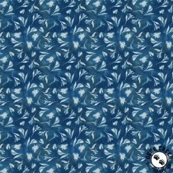 Clothworks Naturescape Alstroemeria Dark Sky