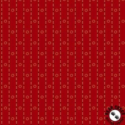 Andover Fabrics Bridgeport Circle Stripes Red