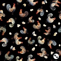 QT Fabrics Poultry in Motion Hens and Chicks Black QT Fabrics Poultry in Motion Hens and Chicks Black