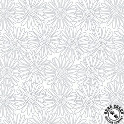 Henry Glass Quilters Flour VI Stacked Daisies White on White Henry Glass Quilters Flour VI Stacked Daisies White on White