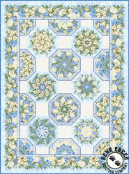 Periwinkle Spring Kaleidoscope Quilt Pattern