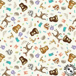 Windham Fabrics Enchanted Woods Woodland Friends Ivory