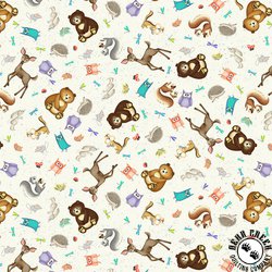 Windham Fabrics Enchanted Woods Woodland Friends Ivory Windham Fabrics Enchanted Woods Woodland Friends Ivory