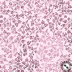 P&B Textiles Flutter Blooms Multi Vines Pink