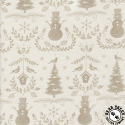 Moda Winter Friends Winter Damask Snowy White