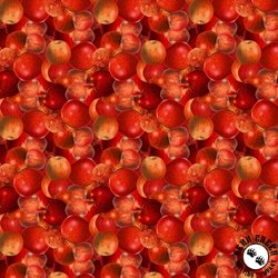 Clothworks The Secret Life of Squirrels III Apples Red