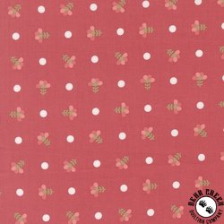 Moda In The Garden Dotted Sprig Strawberry Moda In The Garden Dotted Sprig Strawberry