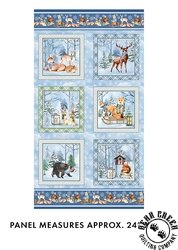 Benartex Woodland Wonderland Panel Blue Benartex Woodland Wonderland Panel Blue