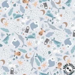 P&B Textiles Polar Pals Allover Light Blue P&B Textiles Polar Pals Allover Light Blue