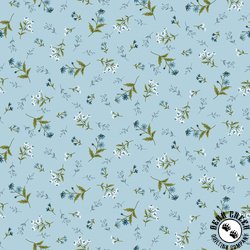 Studio E Fabrics Ashdown Forest Open Sprigs Light Blue