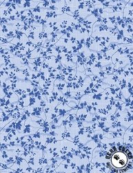 Wilmington Prints Chateau Bleu Trailing leaves Medium Blue