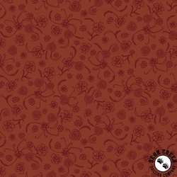 P&B Textiles Still Life Ditzy Floral Texture Rust