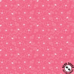 Riley Blake Designs Painted Petals Outlined Flowers Pink Riley Blake Designs Painted Petals Outlined Flowers Pink